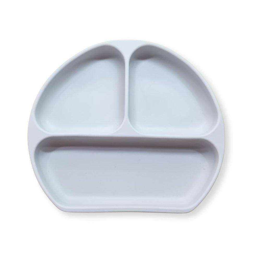 Prato de silicone com divisórias e ventosa