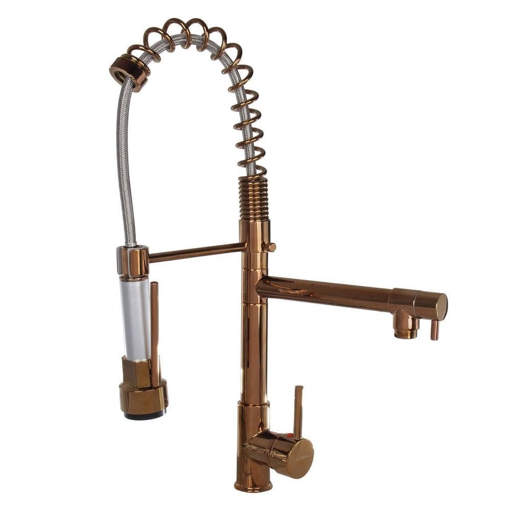 Torneira cozinha gourmet monocomando rosê fosco 50 cm