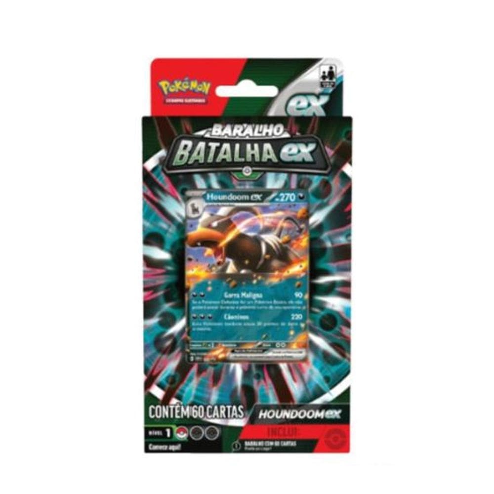 Jogo de Cartas - Houndoom ex - Baralho de Batalha COPAG DA AMAZONIA