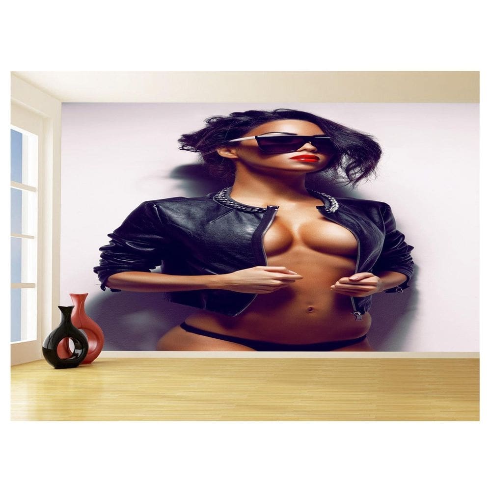 Papel De Parede 3D Arte Mulher Sexy Lingerie 3,5M Tra151