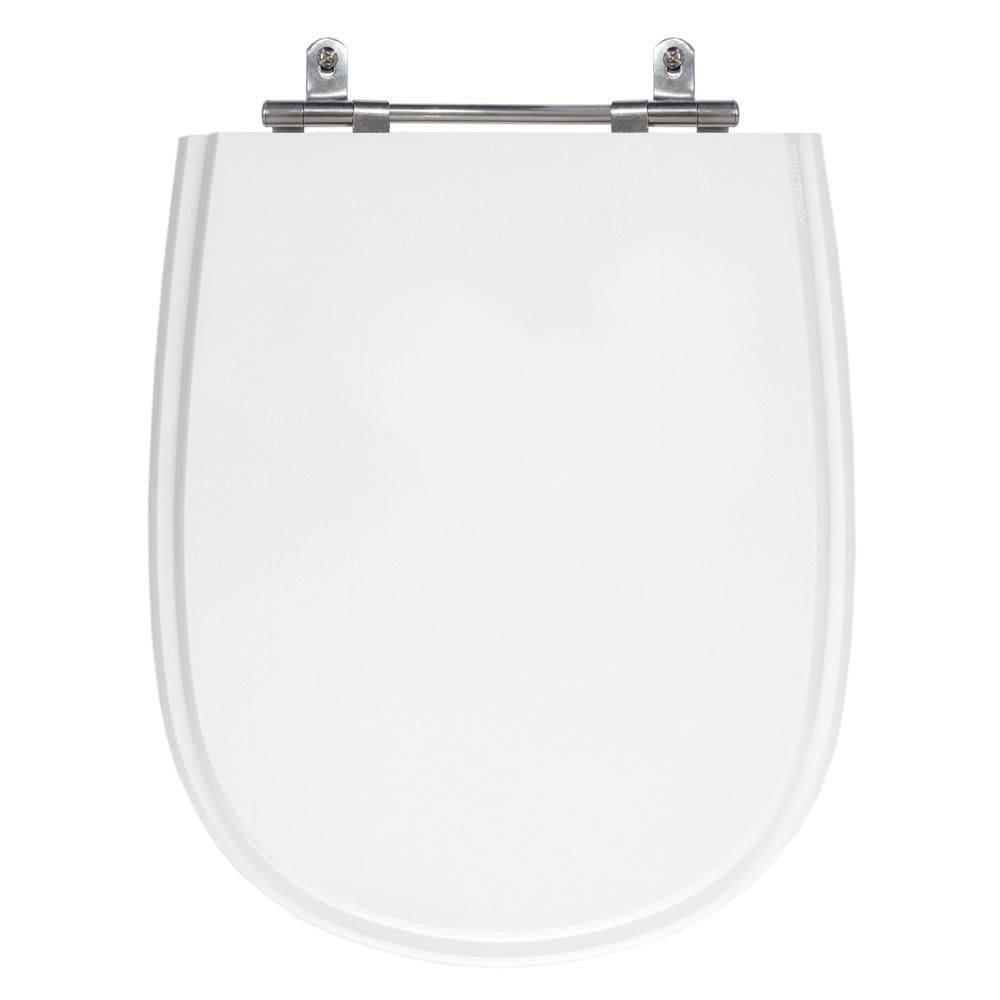 Assento Poliéster Laminado Paris Branco Para Bacia Ideal