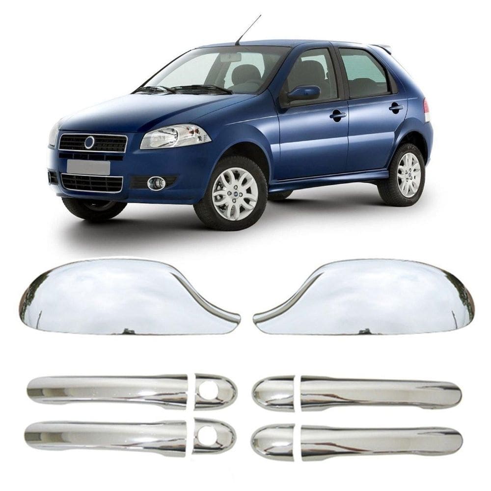 Aplique cromado retrovisor maçanetas fiat pálio siena 2007