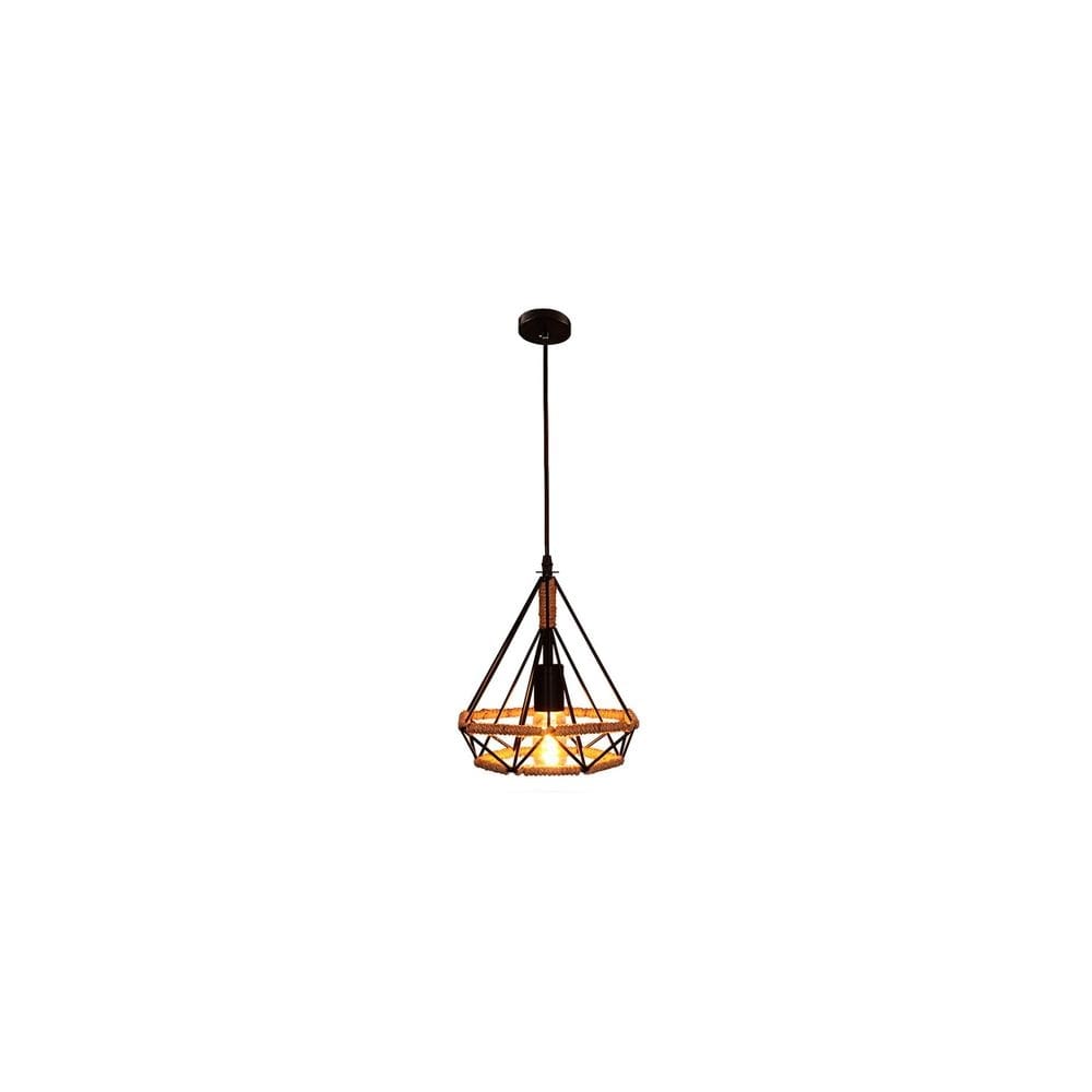 Luminária pendente Vintage Diamond Type com corda 26cm
