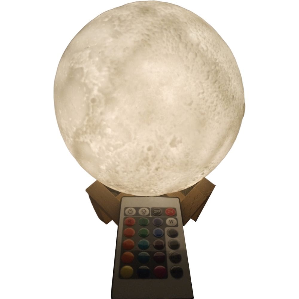 Lâmpada Super Moon 18x18 cm recarregável com controle remoto