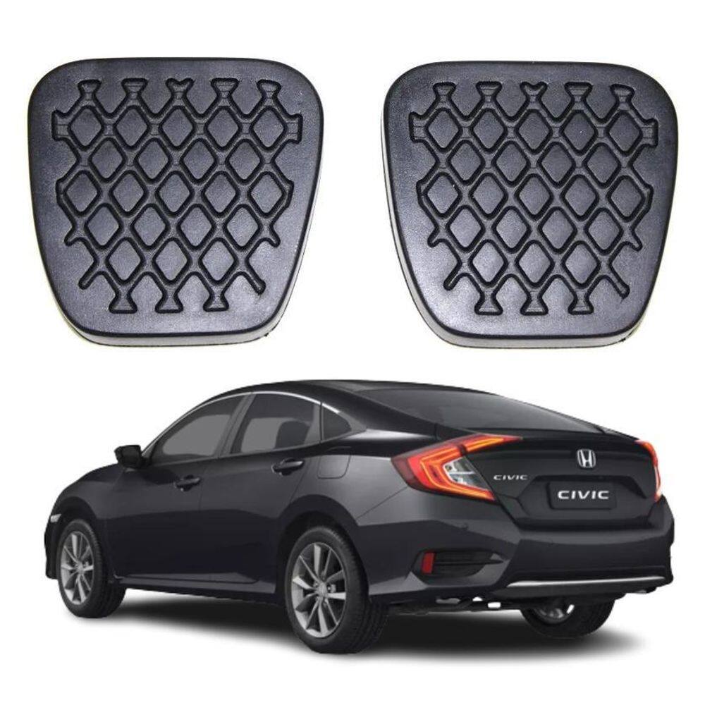 Kit capa pedal embreagem e freio honda civic - todos