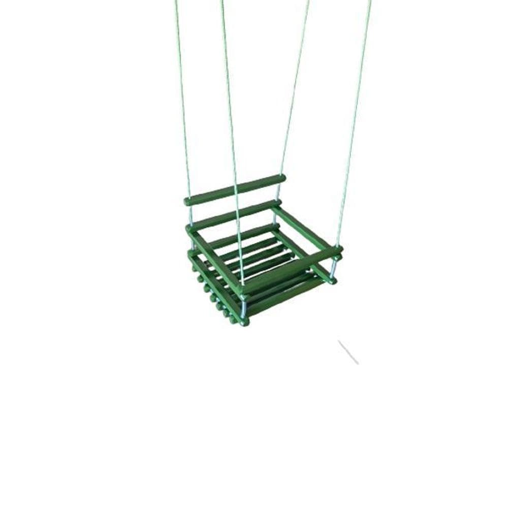Balanço gangorra infantil madeira 50x40 verde suporta 100kg