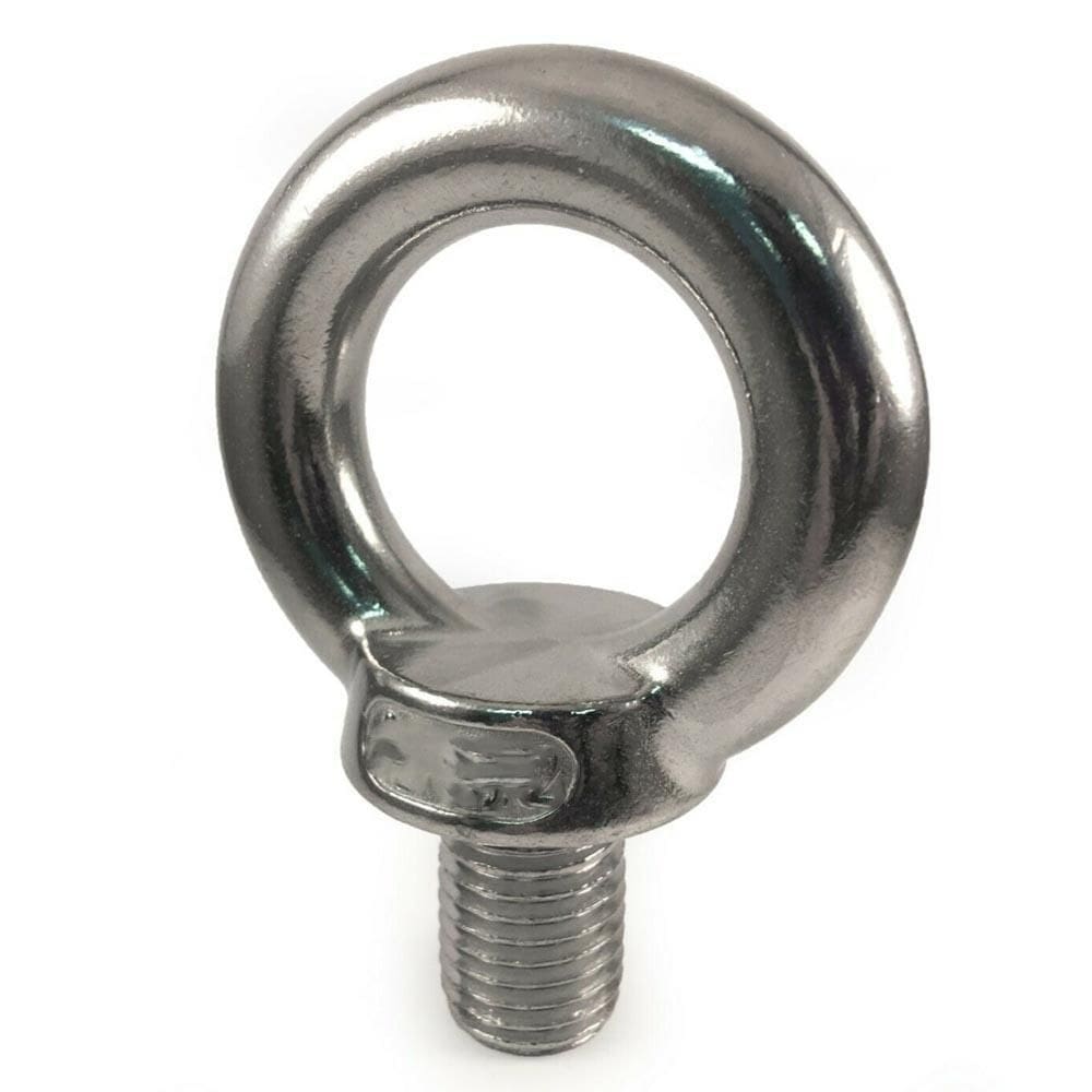 Parafuso olhal macho em inox 316 rosca m12 argola reforçada