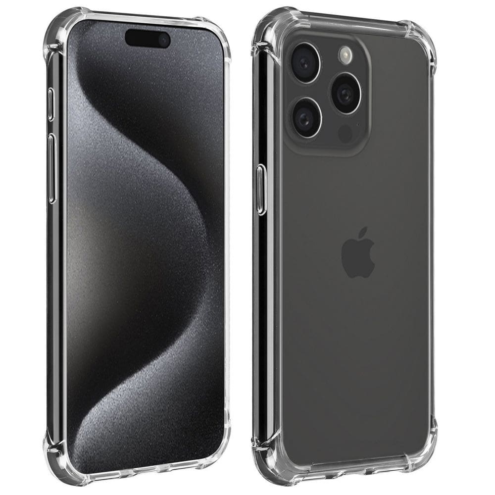Capa de telefone transparente anti-choque para 15 Pro Max