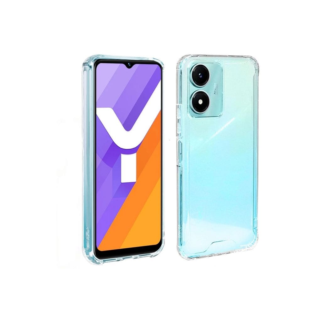 Capa de telefone transparente para Y02s 4G com proteção de câmera