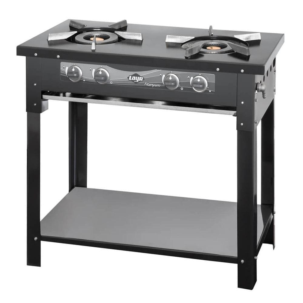 Fogão Industrial 2 Bocas Com Pés Titanyum Layr