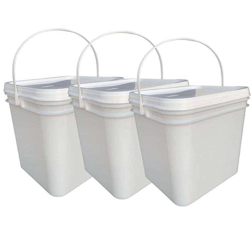 Balde para food-truck 3.6 lts tampa lacre - 3 pçs