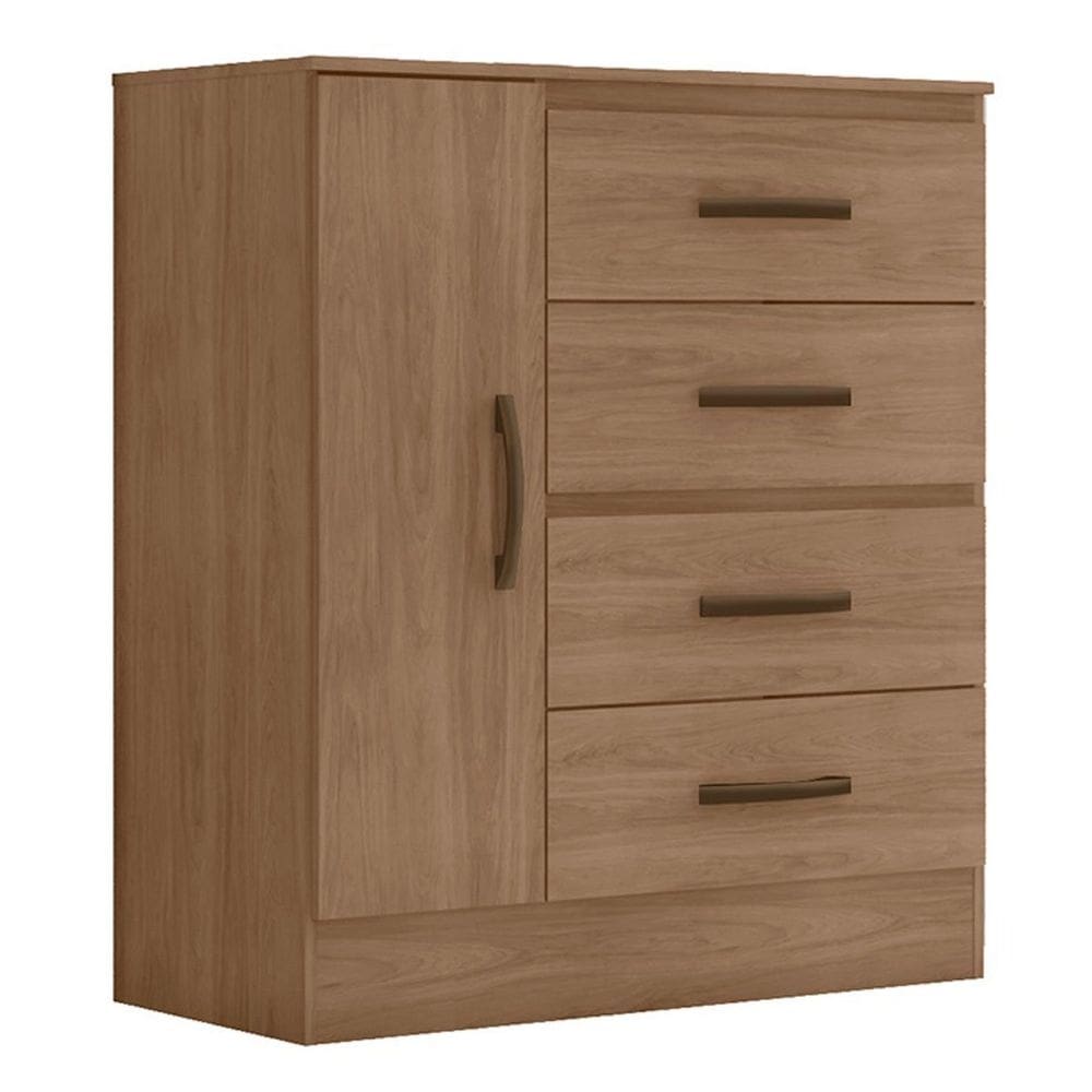 Cômoda Sapateira para Quarto 1 Porta 4 Gavetas Lisa