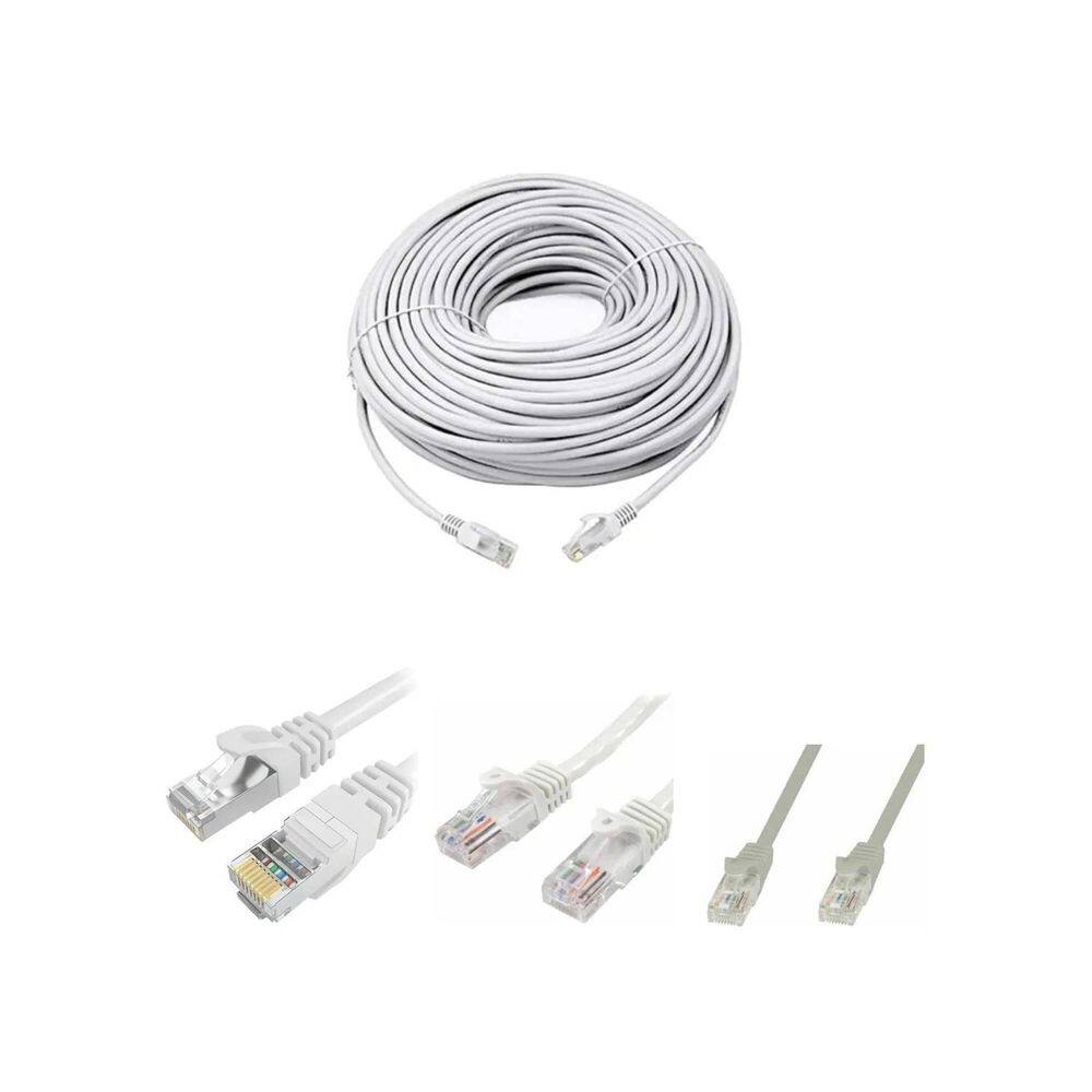 Cabo de rede Ethernet Cat6e UTP 15m RJ45 azul/branco