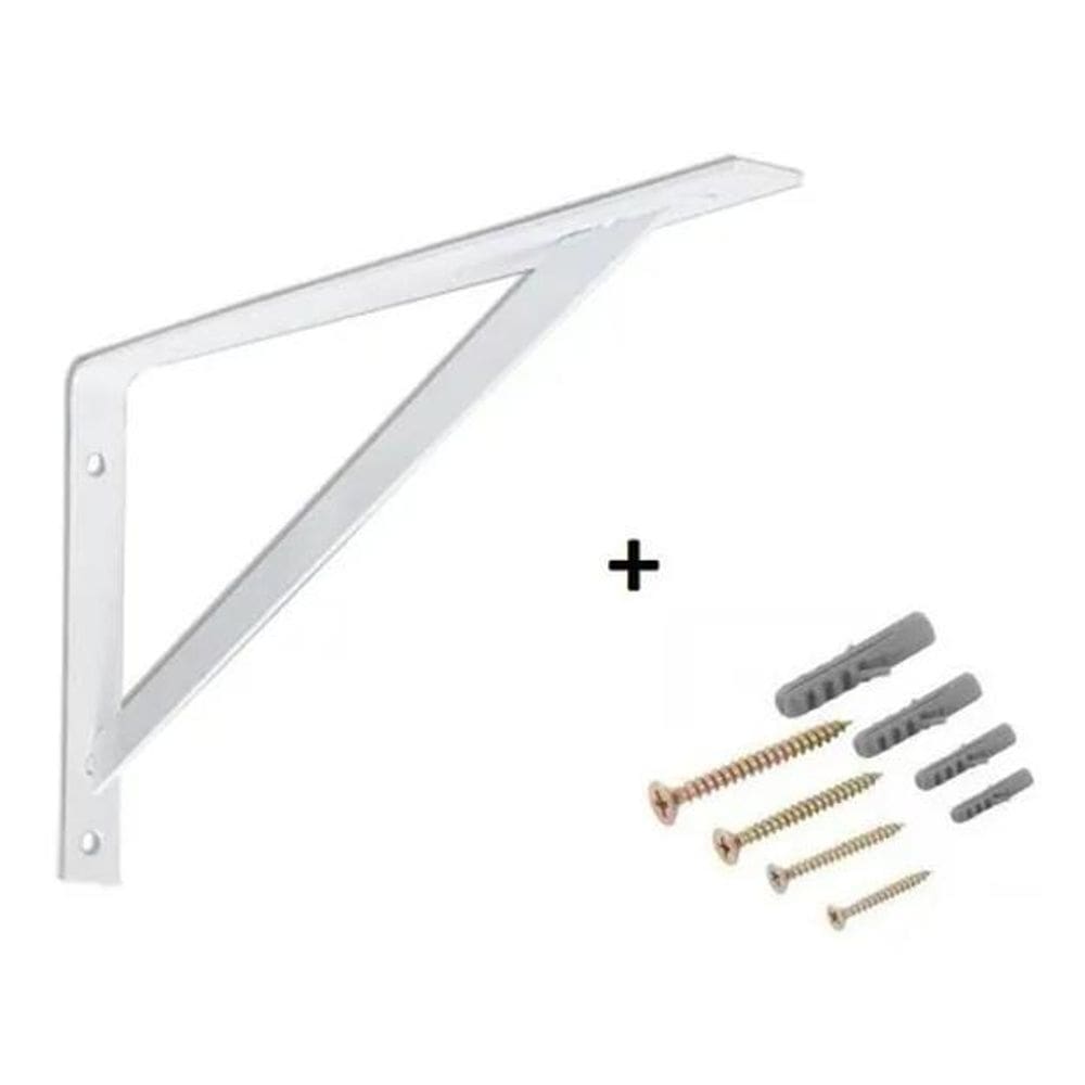 Kit 6 suporte prateleira mão francesa cantoneira 30cm