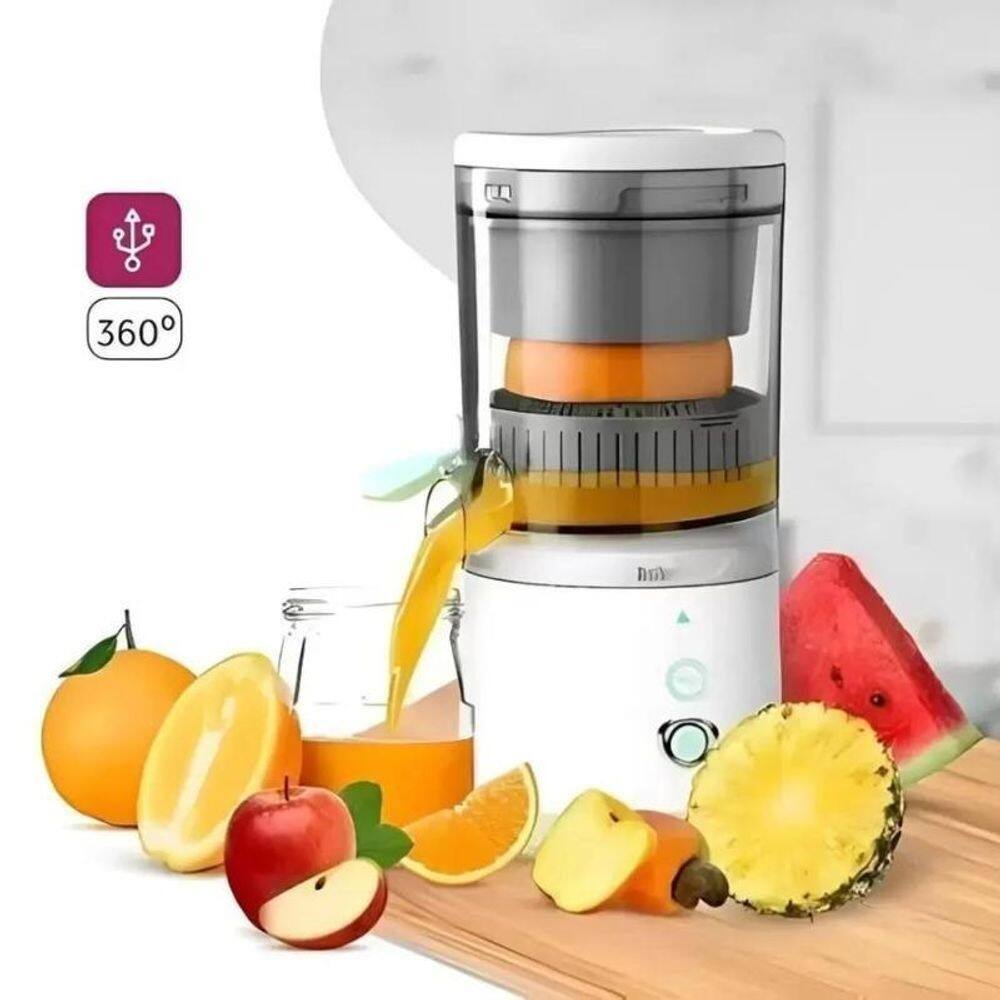 Espremedor automático recarregável sucos de fruta laranja, maças, abacaxi, morango, limão, manga, entre outros