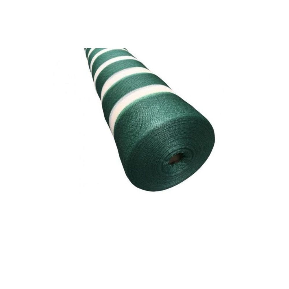 Rede de malha verde/branca 80% densidade 4,20 m de largura x rolo de 5 m