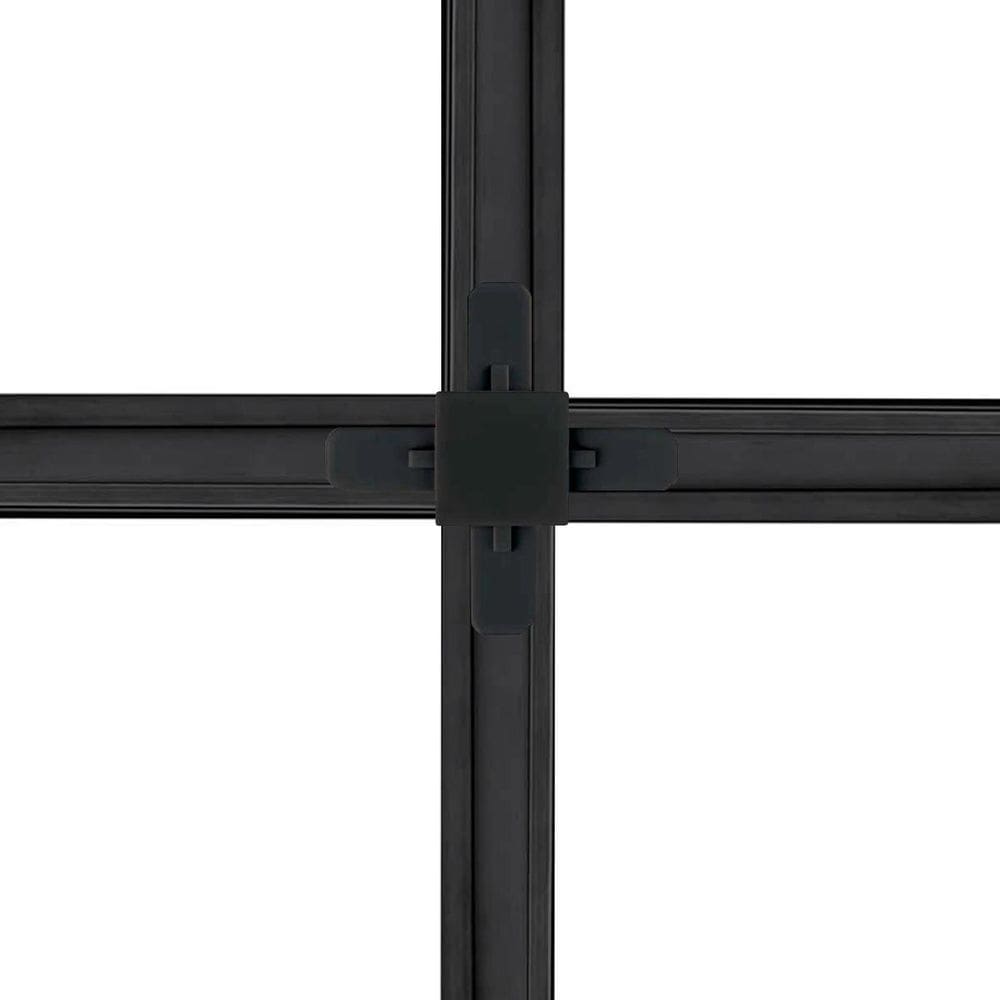 Conector emenda llum tipo x para trilho eletrificado preto