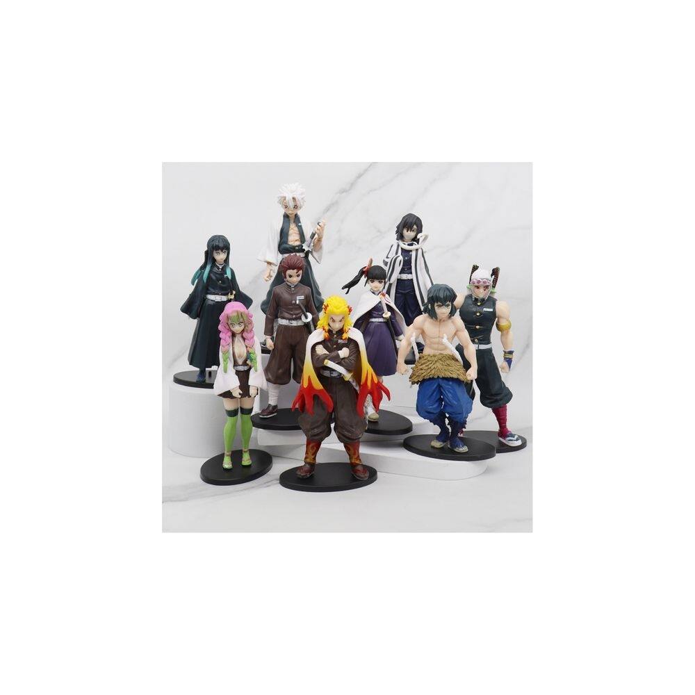Kit de bonecos Demon Slayer Anime PVC Toy 9 caracteres de 15 cm