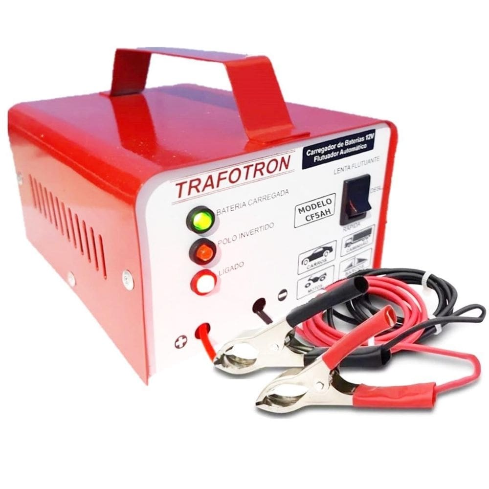 Carregador bateria automotiva carro moto 12v 5ah flutuante