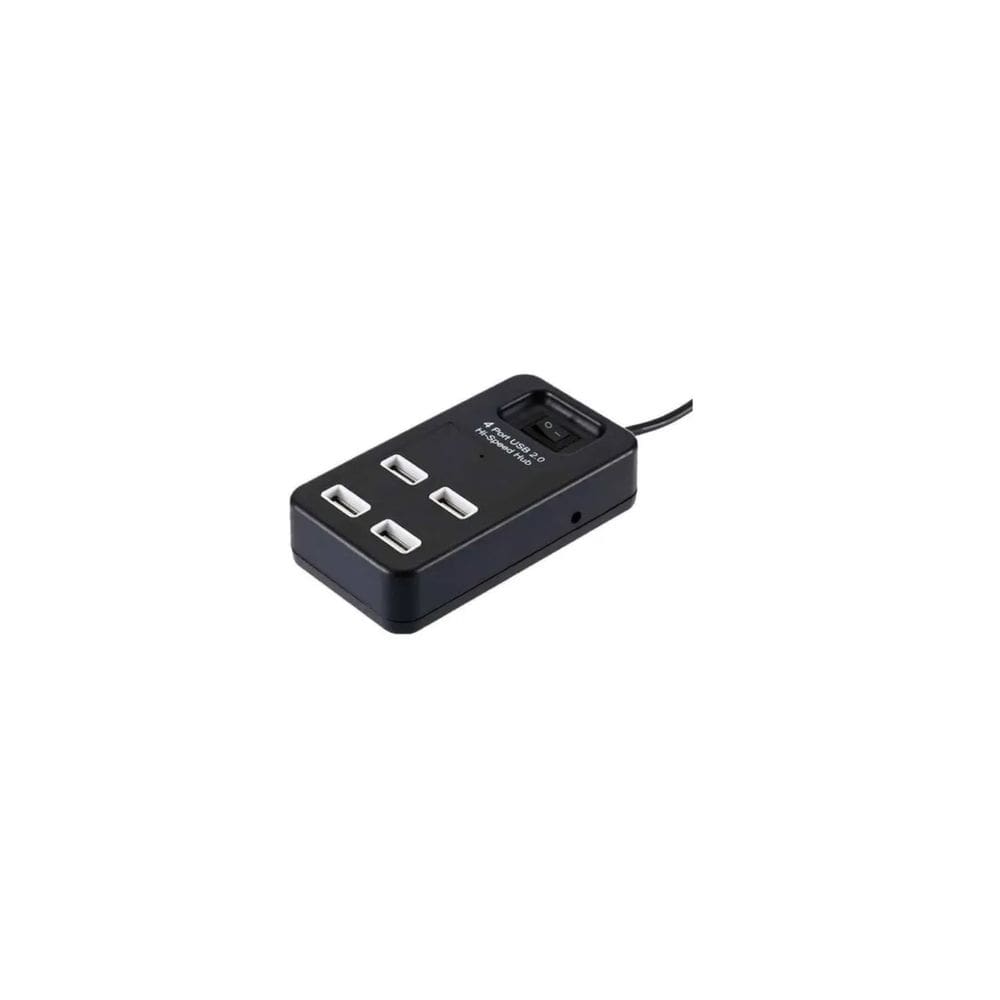 Hub de comutação USB 2.0 de 4 portas de 1,2 m com luz LED preta índica