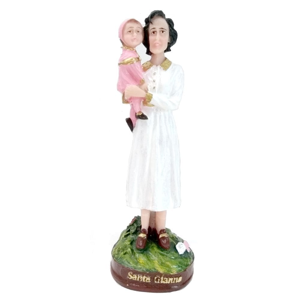 Imagem escultura santa giana 15 cm resina
