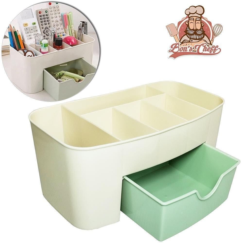 Organizador multiuso 6 cavidade + gaveta 21,5x11,5x9,5