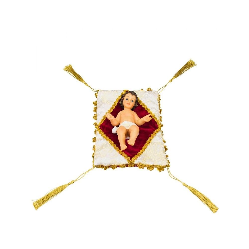 Enfeite Resina Menino Jesus Na Manjedoura 15cm - Realista