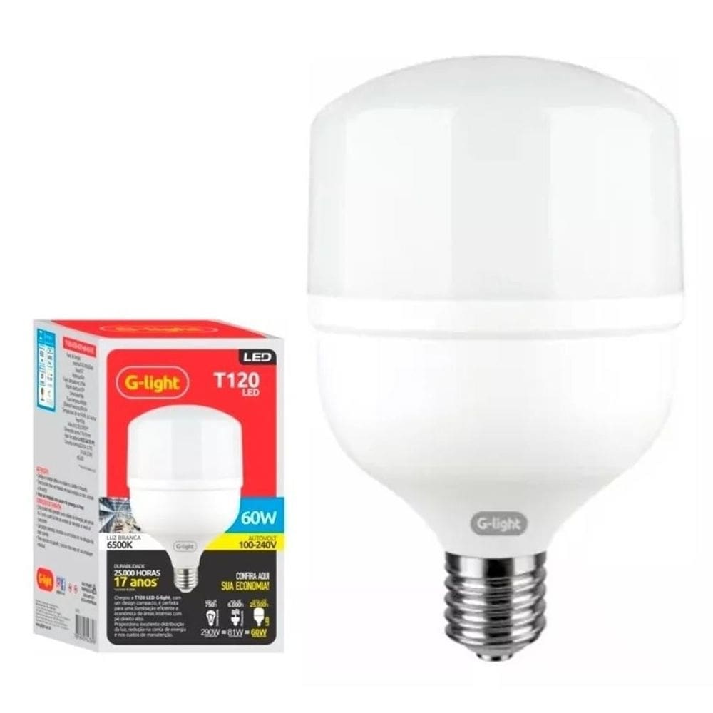 LÂMPADA LED ENCE T120 60W E27 6500K AUTOVOLT-G-light