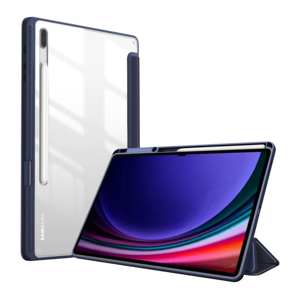 Capa slot caneta acrílico para galaxy tab s9+ 12.4 polegadas