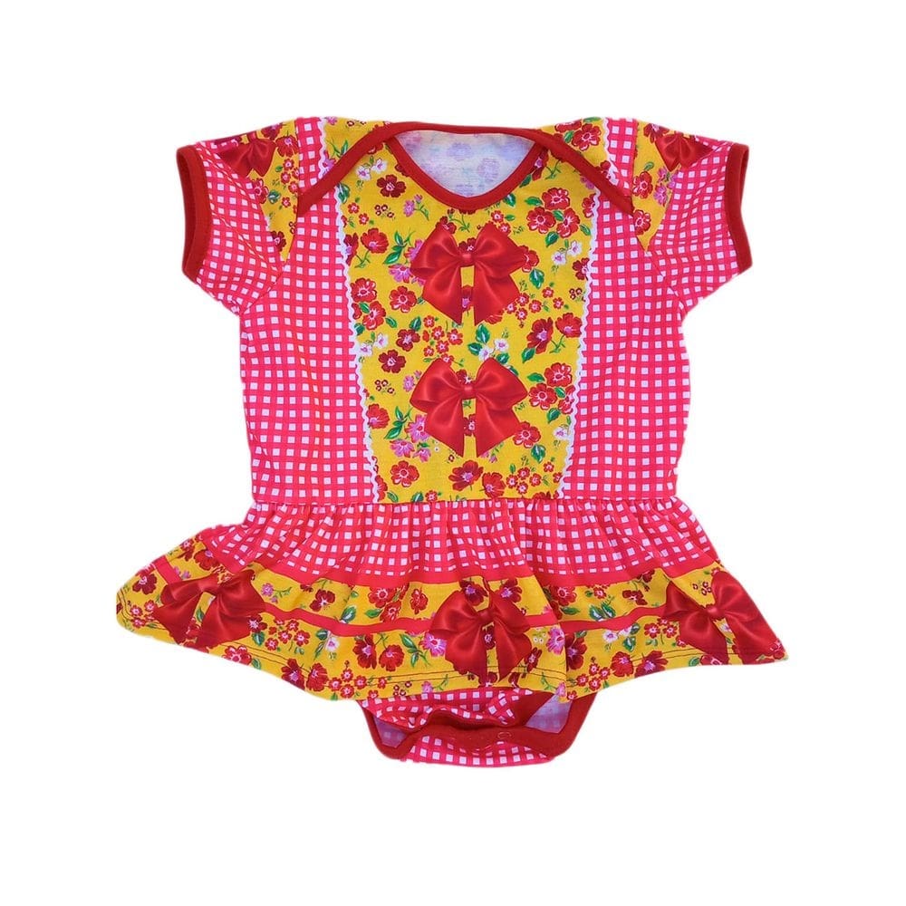 Body Bebê Com Sainha Temático Estampado Festa Junina