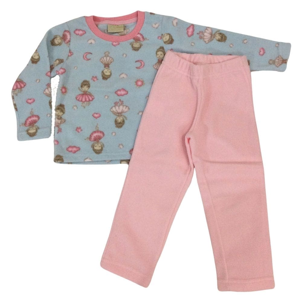 Pijama soft infantil fem Vrasalon azul e rosa