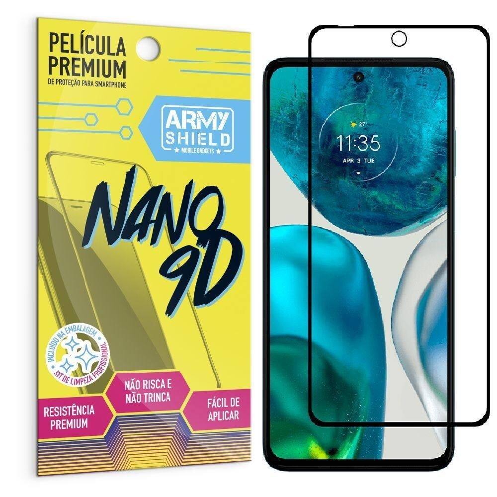 Película moto g52 premium nano 9d armyshield