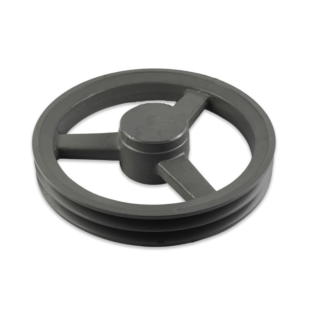 Polia Ferro Fundido 160mm 2 Canais Perfil B Cinza