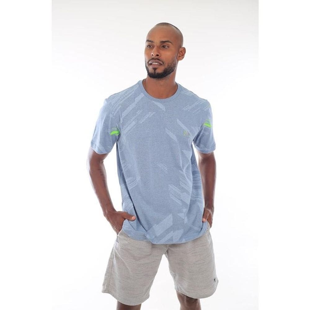 Camiseta manga curta estampada com bordado Idios