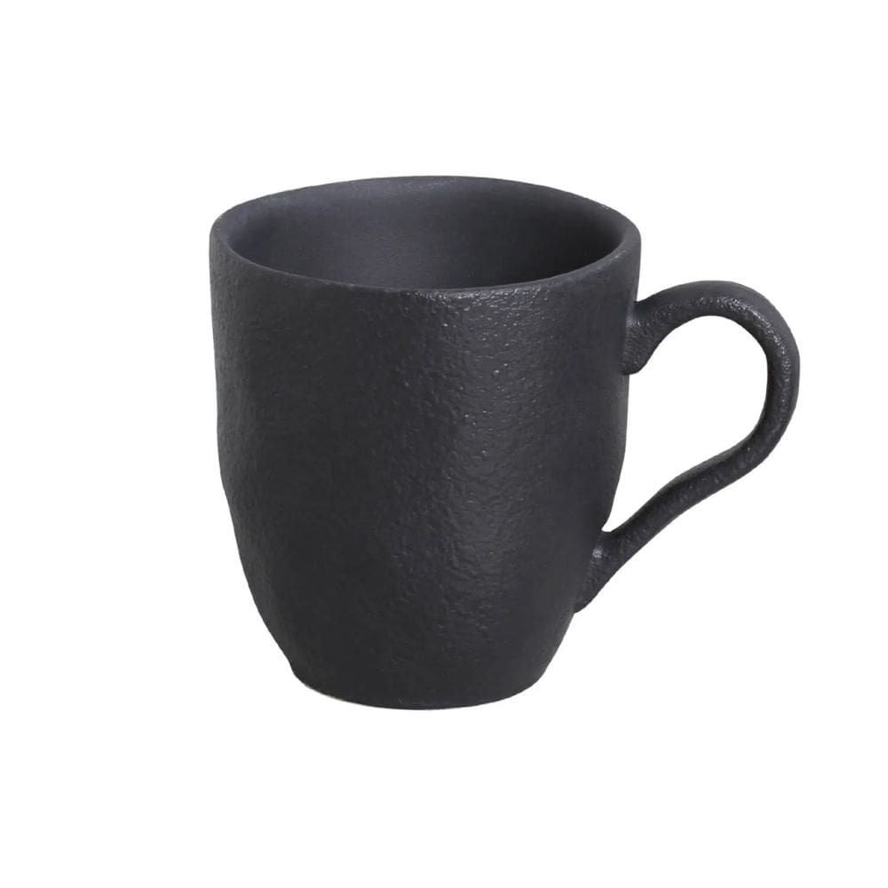 4 Canecas 273ml Orgânico Preto Matte Stoneware Porto Brasil