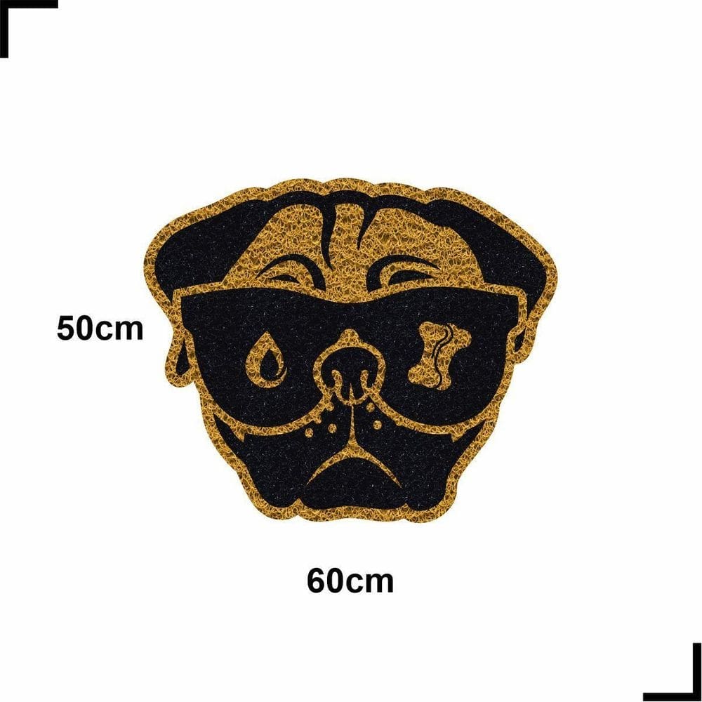 Tapete pet cachorro pug comedouro agua racao 60x50 higienico