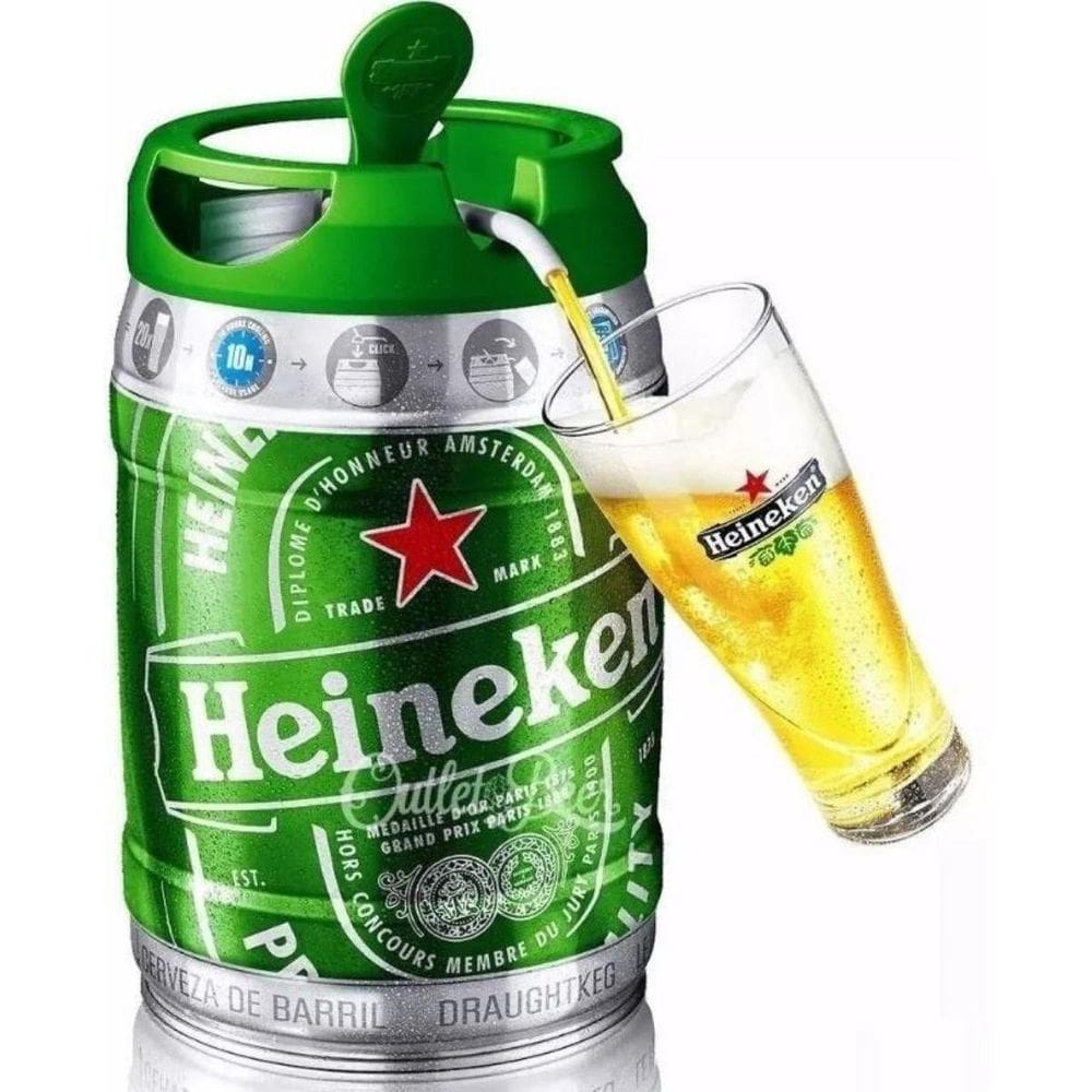 Barril chopp heineken 5 litros  premium