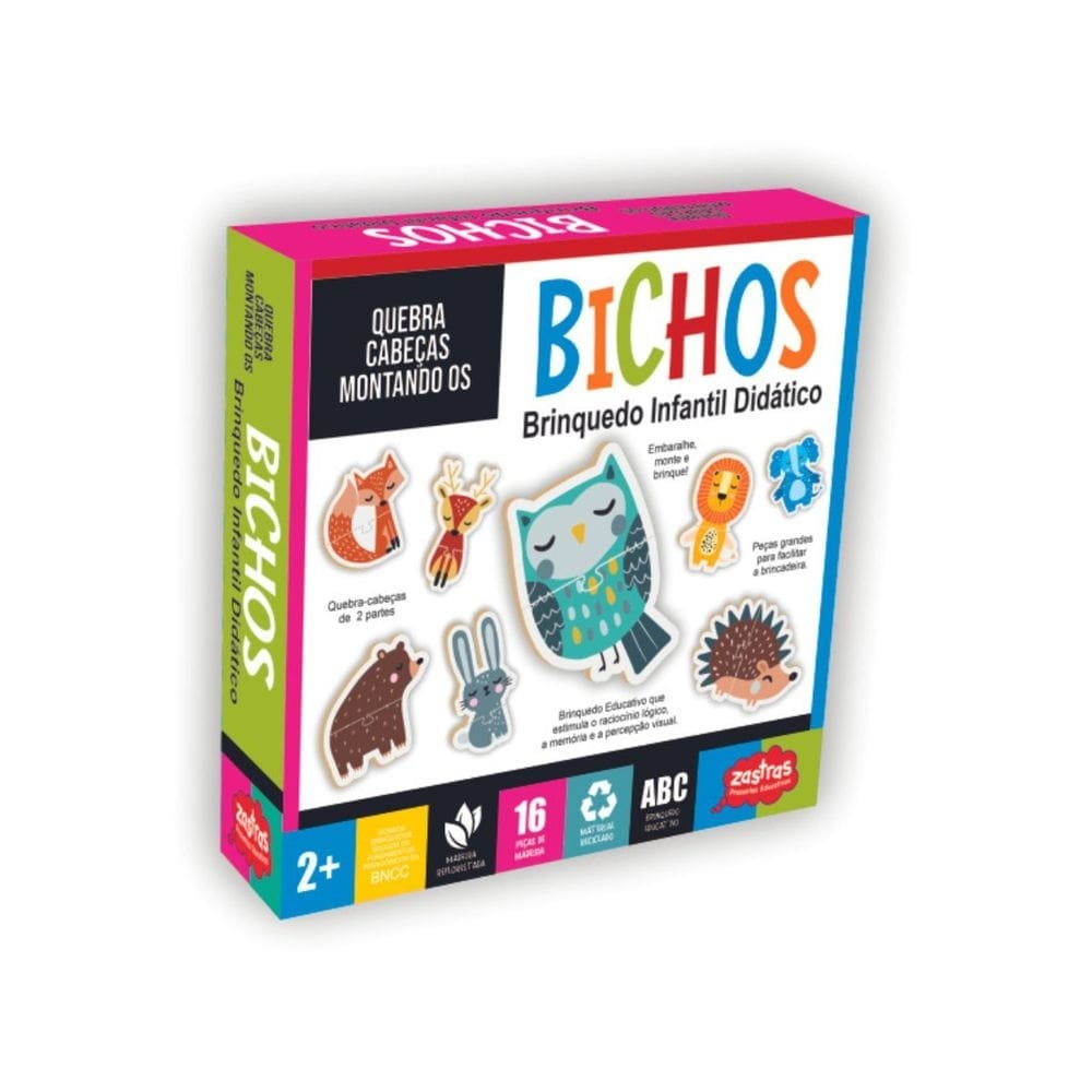 Jogo Educativo de Montar os Bichos Intantil Zastras