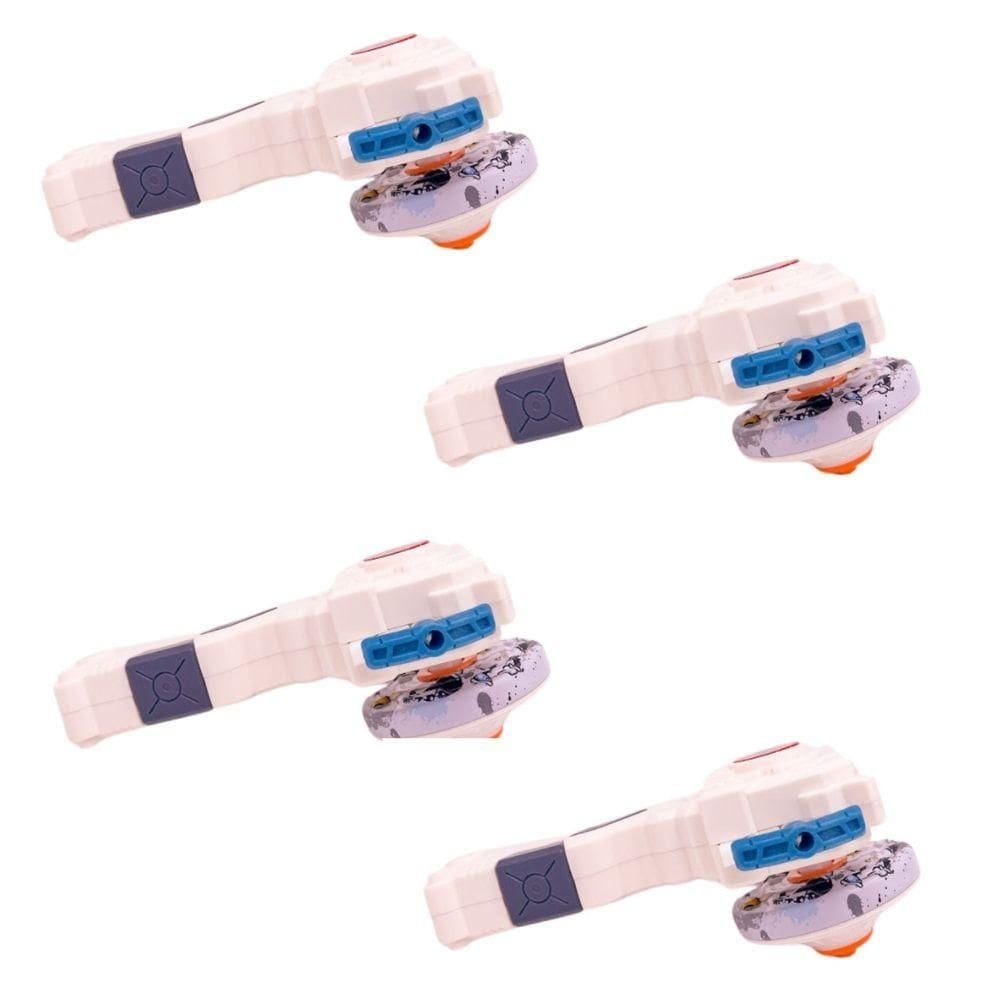 Beyblade Grafitti Branco + Lançador - Kit 4 Unidades Para Presentes