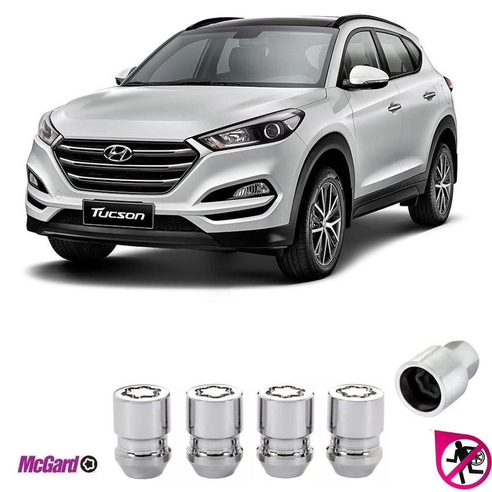 Kit porca trava antifurto roda hyundai tucson 2014 a 2022