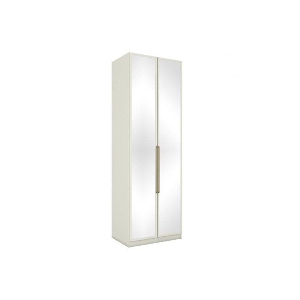 Modulado de Quarto Guarda Roupa 2 Portas c/ Espelho MC04 Seletto Areia - Henn