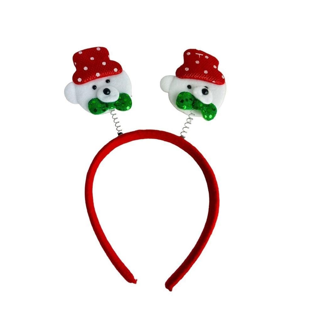 Tiara arco urso natal decorativo fantasia - 2 unidades