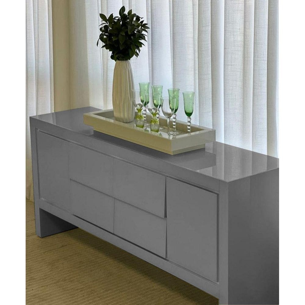 Bandeja Retangular Vidro Branco Decoração 50X25
