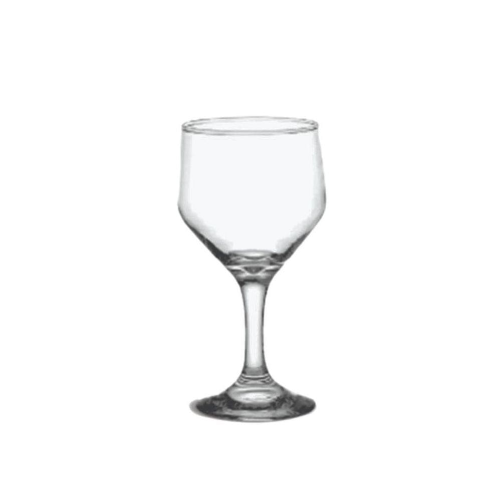 Taça Vinho Tinto Branco De Vidro Pequena Buffet 260Ml 02Uni