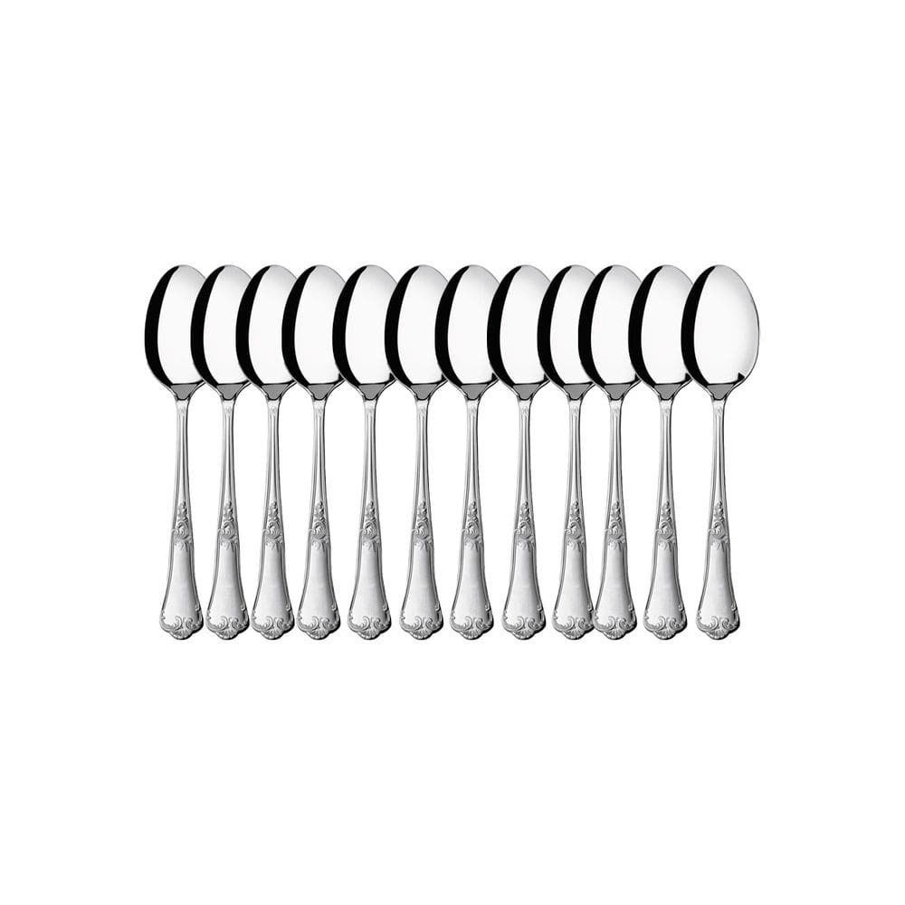 Kit 12 Colheres de Sobremesa Hercules Classic Aço Inox 493-004P