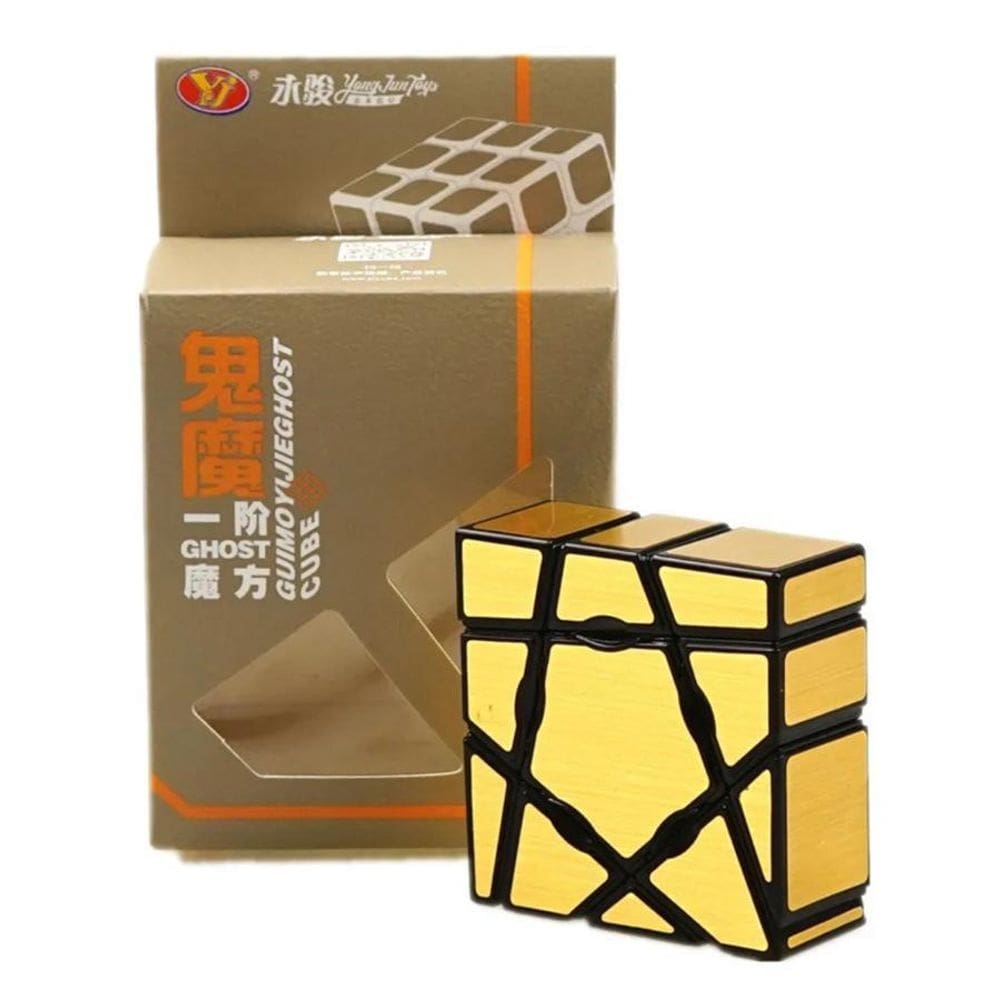 Cubo mágico ghost dourado 3d mutável 1x3x3