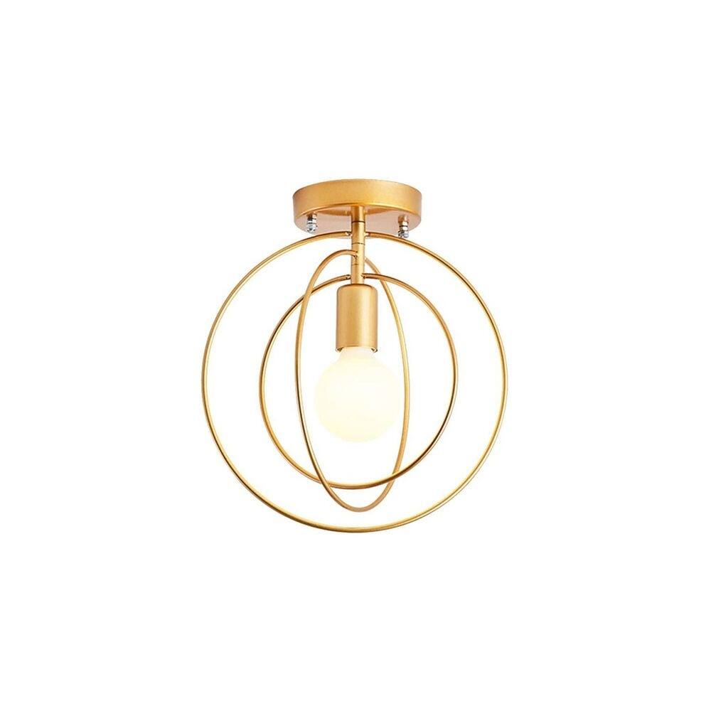Lâmpada de teto Nordic Round LED Iron 90-260V para quarto