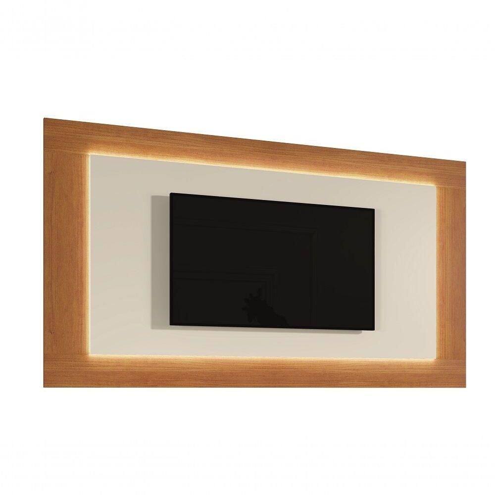 Painel Grécia Com Led 2,20 Para Tv Até 65 Polegadas Mavaular Naturalle-off White