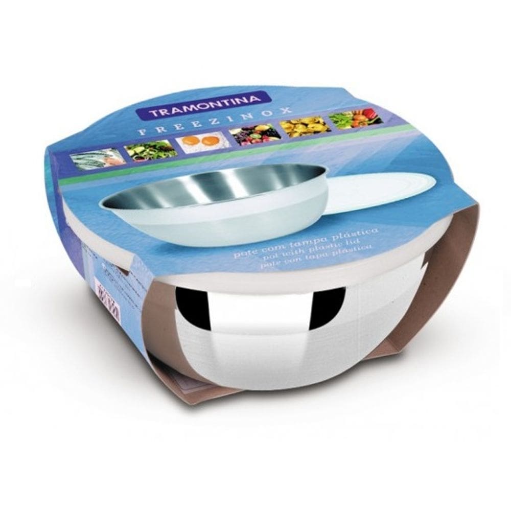 Pote redondo aço inox com tampa 1,5l tramontina