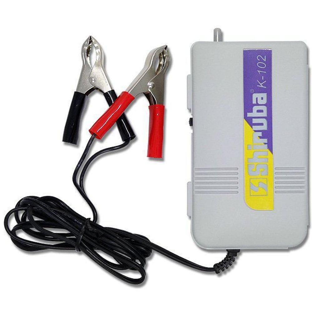 Compressor de ar pesca shiruba k-102 12v com garra jacaré